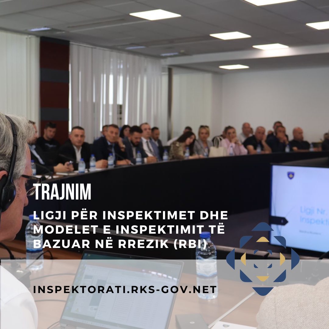 Obuka u vezi sa Zakonom o inspekcijama i modelima inspekcije zasnovane na riziku (RBI).
